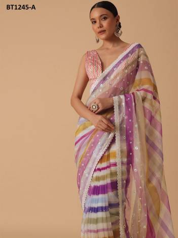 BT BT1245 COLOUR’S DESIGNER GEORGETTE SAREE WHOLESALER IN INDIA